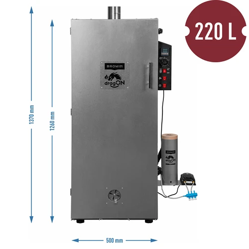 Fumeiro dragON em aço 220 L – com controlador digital - 8