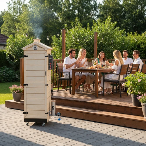 Fumeiro dragON PLYWOOD NATURE – sem armação, modular, com controlador digital, 320 L - 13