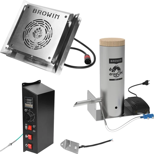 Fumeiro dragON PLYWOOD NATURE – sem armação, modular, com controlador digital, 320 L - 7