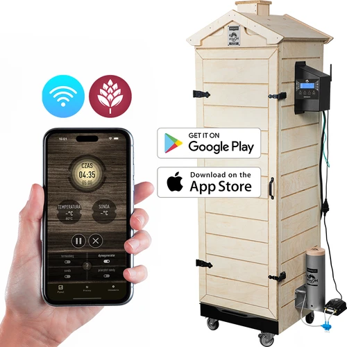 Fumeiro dragON PLYWOOD NATURE – sem estrutura, modular, com controlador Wi-Fi, 320 L