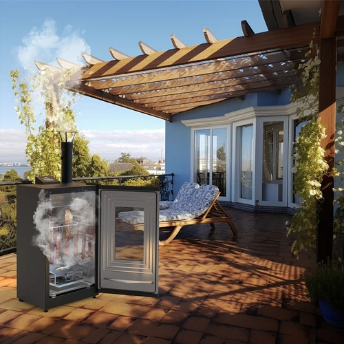 Fumeiro elétrico - dragON com gerador de fumo, digital 65 L - 32