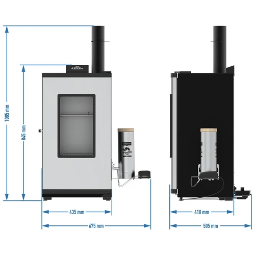 Fumeiro elétrico - dragON com gerador de fumo, digital 65 L - 8