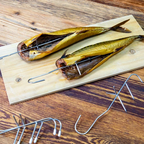 Ganchos para defumação de peixes - triplos, 5 unid. - 6