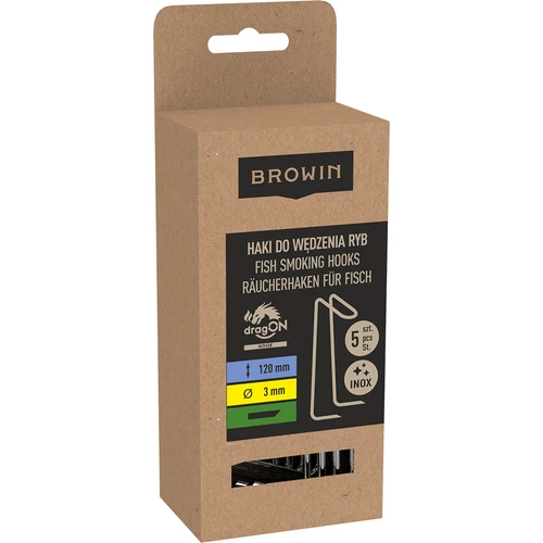 Ganchos para fumagem de peixe - duplos - 5 unidades - 3