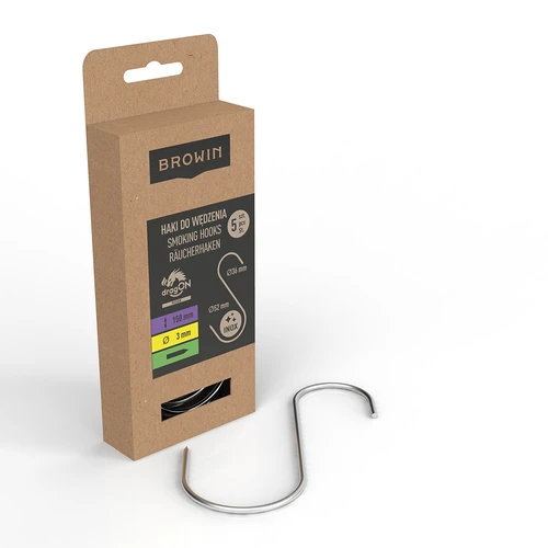 Ganchos para fumagem - S, afiados, 3 mm x 150 mm, 5 unid. - 2