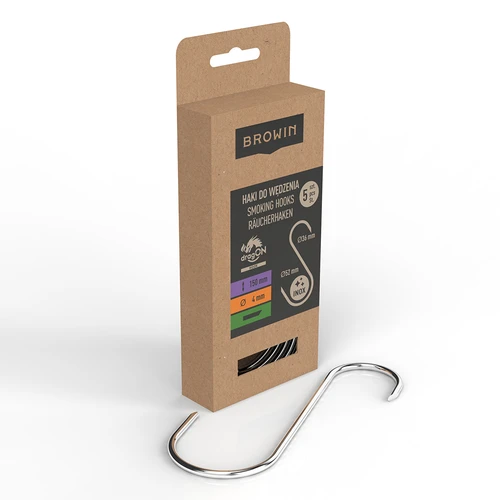 Ganchos para fumagem - S, cortados a 45°, 4 mm x 150 mm, 5 unid. - 2