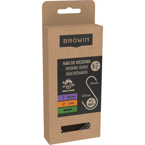 Ganchos para fumagem - S, cortados a 45°, 4 mm x 150 mm, 5 unid. - 3