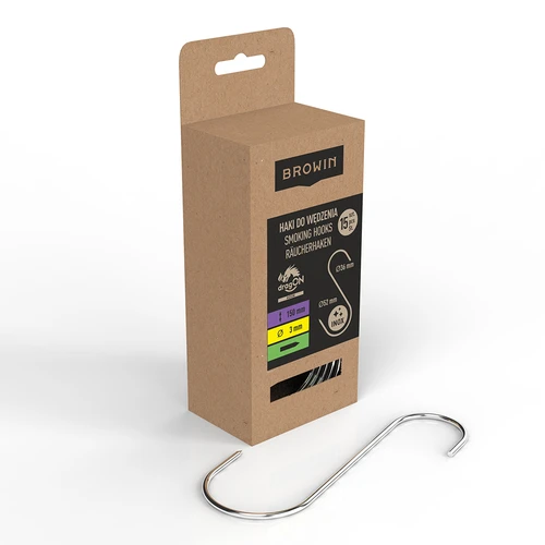 Ganchos para fumeiro - em S, afiados, 3 mm x 150 mm, 15 unid. - 2