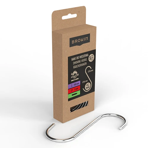 Ganchos para fumeiro – em S, afiados, 5 mm x 150 mm, 5 unid. - 2