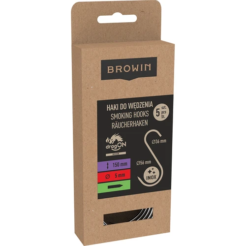 Ganchos para fumeiro – em S, afiados, 5 mm x 150 mm, 5 unid. - 3