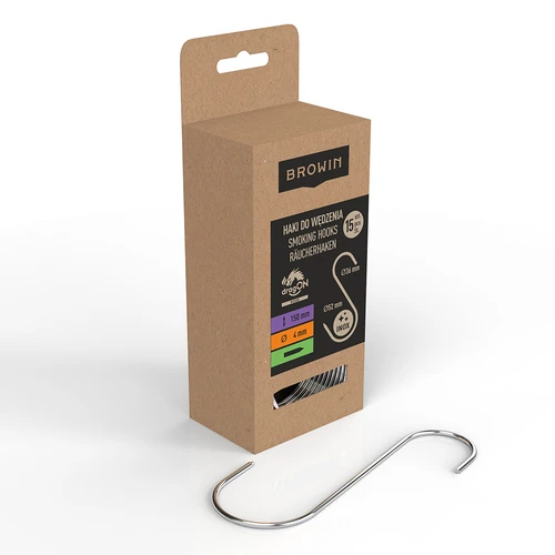 Ganchos para fumeiro - tipo S, afiados, 4 mm x 150 mm, 15 unid. - 2