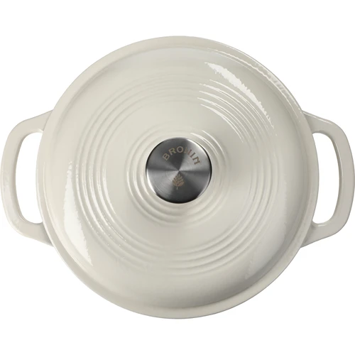 Garnek żeliwny emaliowany - ecru, 4 L - 3