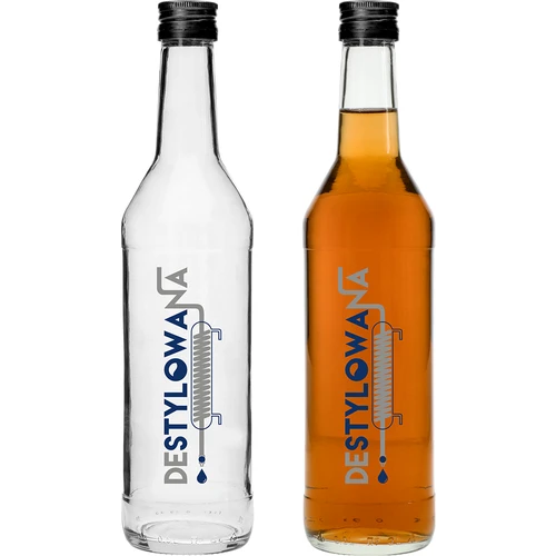 Garrafa 0,5 L com tampa de rosca e impressão "Destylowana" - 4 un. - 3