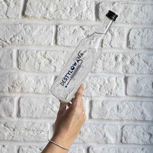Garrafa 0,5 L com tampa de rosca e impressão "Destylowana" - 4 un. - 8