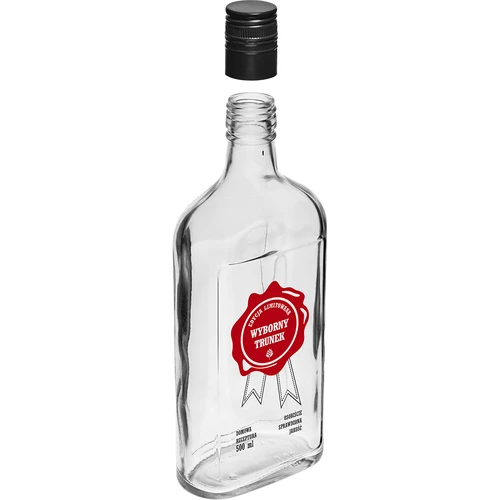 Garrafa 0,5 L com tampa e impressão a 2 cores Wyborny Trunek - 4 unid. - 5