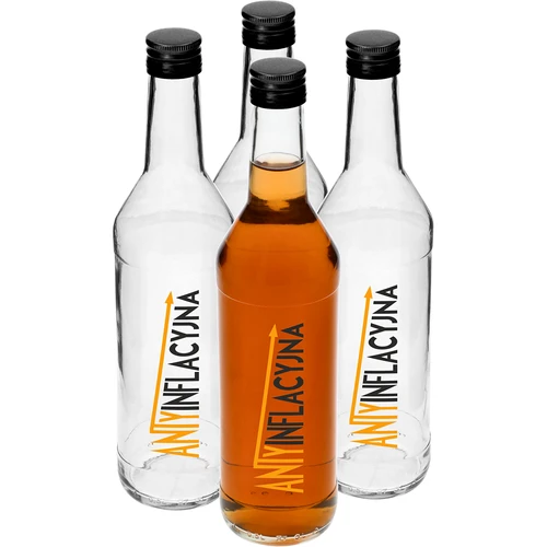 Garrafa 0,5 L com tampa e impressão Antiinflacionária - 4 peças  - 1 