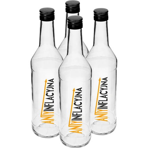Garrafa 0,5 L com tampa e impressão Antiinflacionária - 4 peças - 2