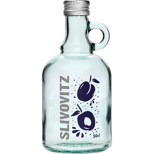 Garrafa 0,5 L com tampa e impressão em 2 cores Slivovitz - 4 peças - 3