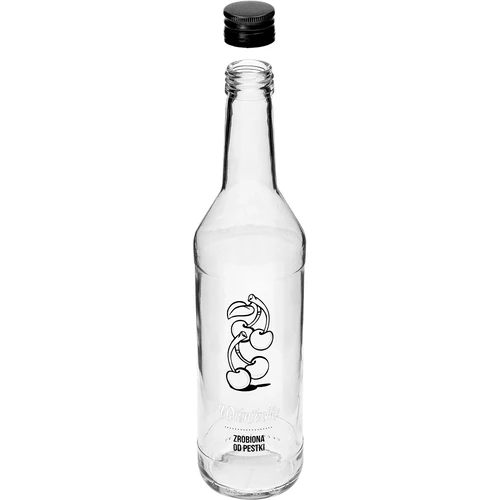 Garrafa 0,5 L com tampa e impressão Licor de Cereja - 4 unid. - 6