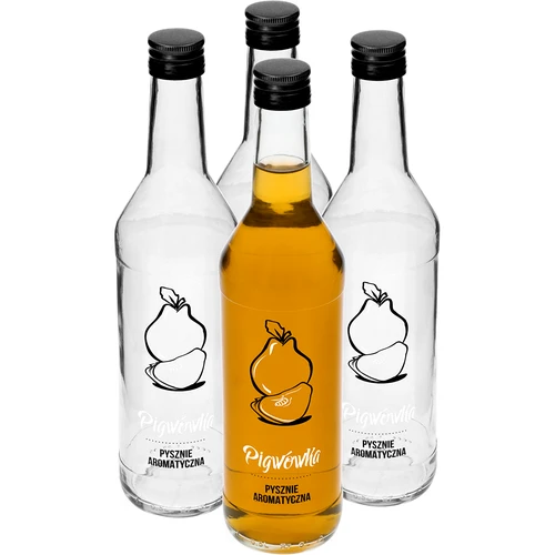 Garrafa 0,5 L com tampa e impressão Licor de Marmelo - 4 unidades  - 1 