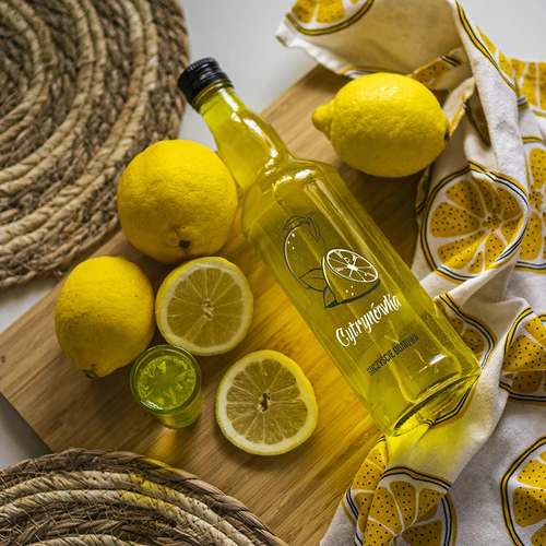 Garrafa 0,5 L com tampa e impressão Limoncello 4 peças - 8