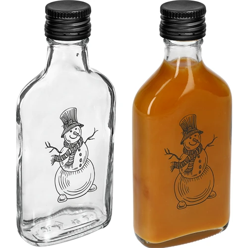 Garrafa 200 ml com tampa de rosca, impressão Natalícia Boneco de Neve, 6 unid. - 3