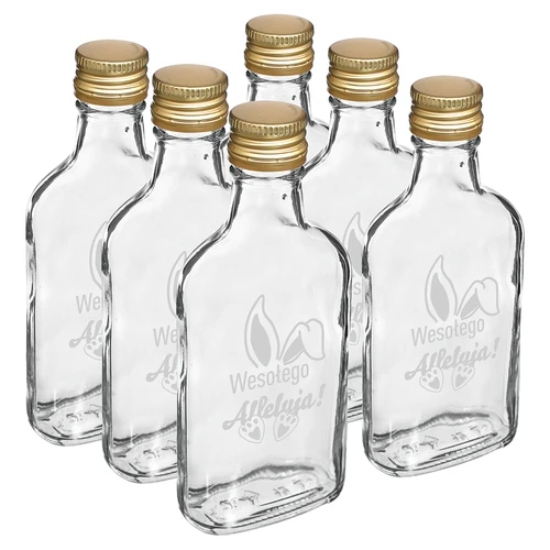 Garrafa 200ml com tampa, impressão ORELHAS DE COELHO 6un - 2