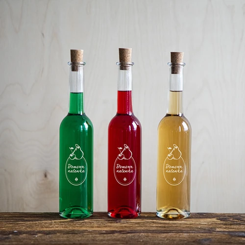 Garrafa 350 ml com rolha, inscrição Licor Caseiro - 10