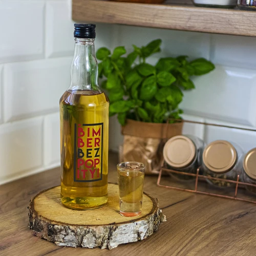 Garrafa 500 ml com tampa de rosca e impressão a 2 cores 'Bimber Bez Popity' - 4 unid. - 9