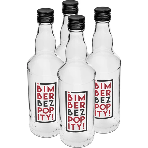 Garrafa 500 ml com tampa de rosca e impressão a 2 cores 'Bimber Bez Popity' - 4 unid. - 2