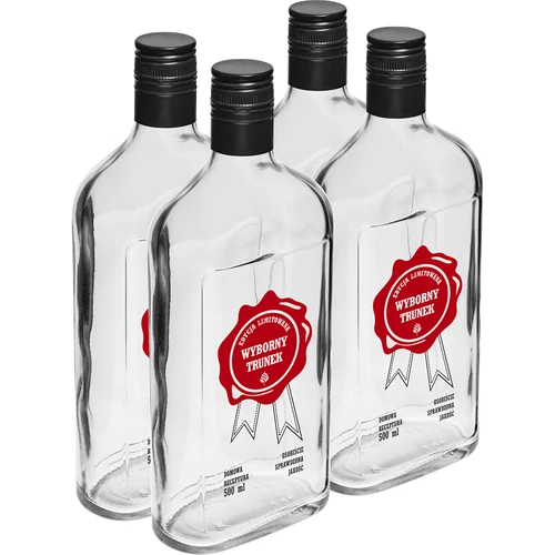 Garrafa 500 ml com tampa de rosca e impressão a duas cores "Wyborny Trunek" - 4 unidades - 2