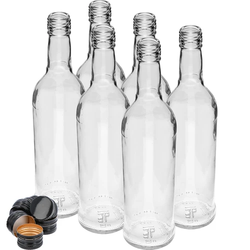 Garrafa 500 ml Esguia, com tampa preta, para vodka, 6 unid. - 3