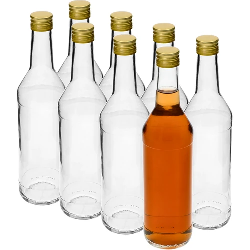 Garrafa 500 ml para vodka simples com tampas - 8 unid. - 2