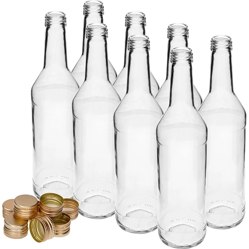 Garrafa 500 ml para vodka simples com tampas - 8 unid. - 3
