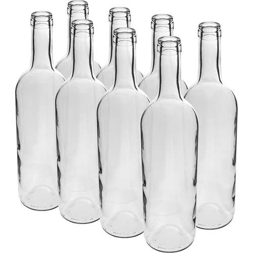 Garrafa Branca para vinho 0,75 L - pacote de 8 unid.  - 1 