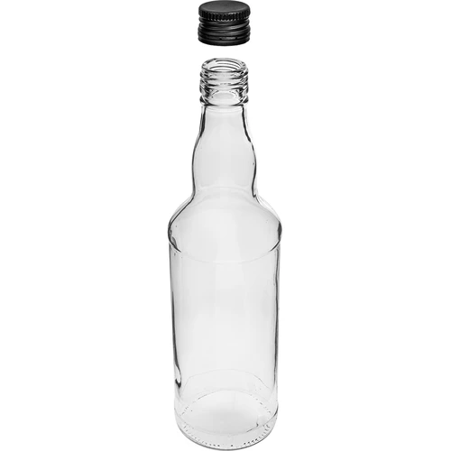 Garrafa de 500 ml para vodka, com tampa de rosca preta, 6 unidades - 4