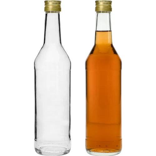 Garrafa de 500 ml para vodka, reta, com tampas de rosca - 8 unidades - 6