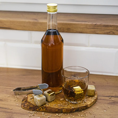 Garrafa de 500 ml para vodka, reta, com tampas de rosca - 8 unidades - 8