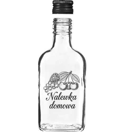 Garrafa tipo frasco de bolso 200 ml com tampa de rosca, impressão «Licor caseiro», 1 un. - 3