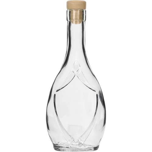 Garrafa decorativa ICONA 250 ml, com rolha tipo cogumelo, 1 un.