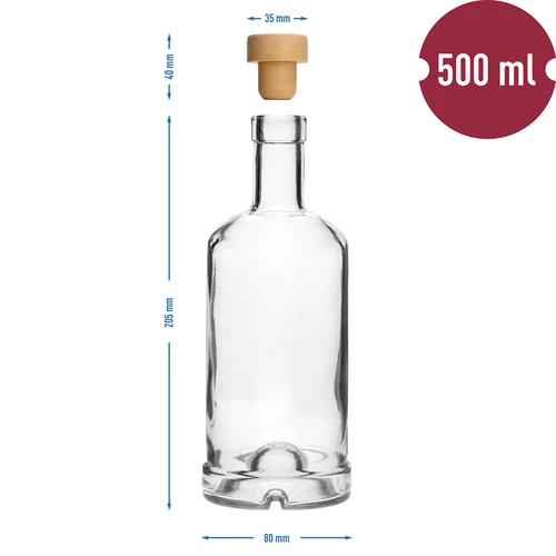 Garrafa Gabinetowa 0,5 L com rolha - 6