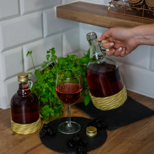 Garrafa Gallone 1 L com revestimento entrançado, com tampa de rosca - 5