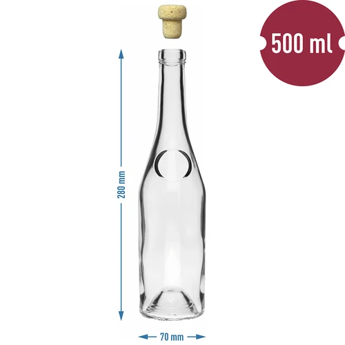 Garrafa Herbowa 500 ml com rolha tipo cogumelo, 1 un. - 6