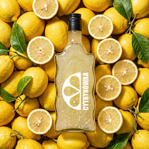 Garrafa Klasztorna 500 ml com tampa de rosca e impressão “Cytrynówka” — modelo 2 - 6