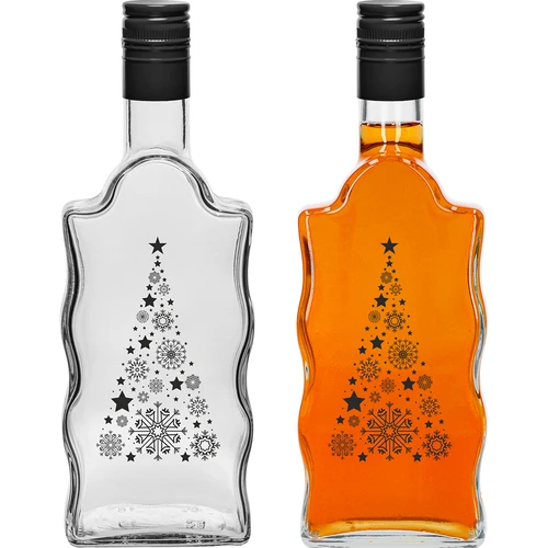 Garrafa Monástica 500 ml com tampa de rosca, estampado "Árvore de Natal", 1 un. - 2