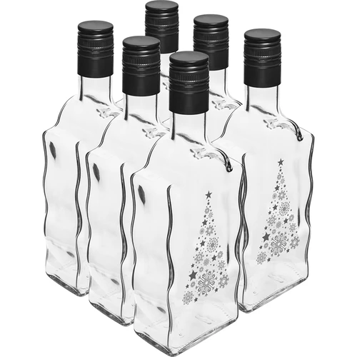 Garrafa Monástica 500 ml com tampa de rosca, estampado "Árvore de Natal", 1 un. - 4