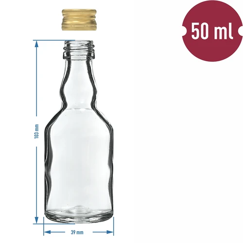 Garrafa Maluch 50 ml com tampa - 10 unid. - 6