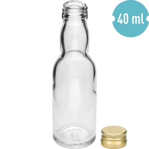 Garrafinha “Maluch” com tampa dourada, 40 ml, 10 un. - 6