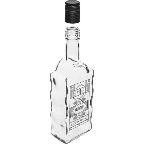 Garrafa Monástica 0,5 L, com tampa e impressão Aguardente - 3