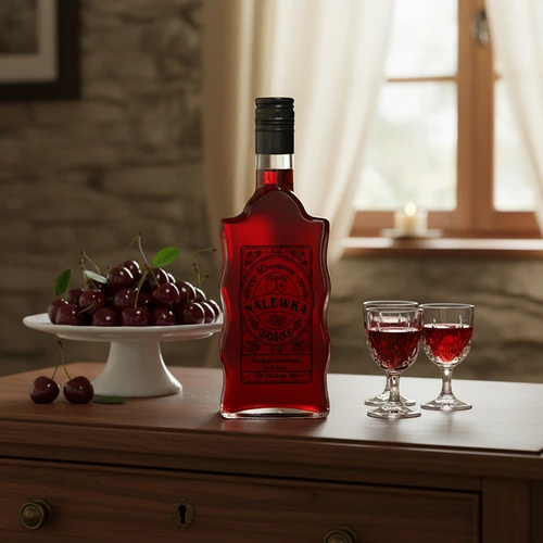 Garrafa Klasztorna 500 ml com tampa de rosca, impressão "Nalewka", 1 un. - 6